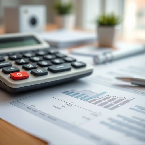 Close-up of a calculator and financial documents on a desk