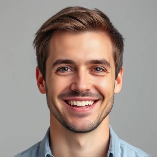 Portrait of a professional man with neatly combed brown hair and a friendly smile.